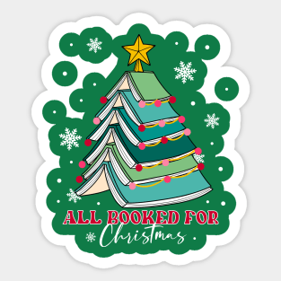All Booked for Christmas Gift for Teachers Sticker